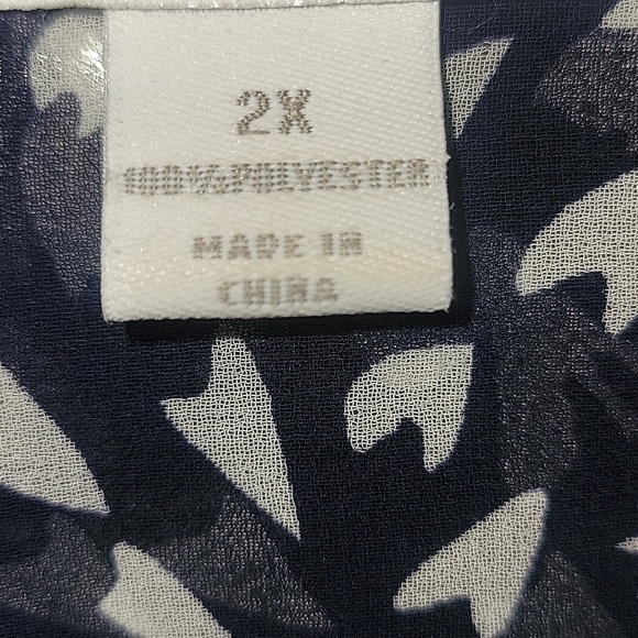 Charter Club Navy Blue Blouse - Picture 4 of 6